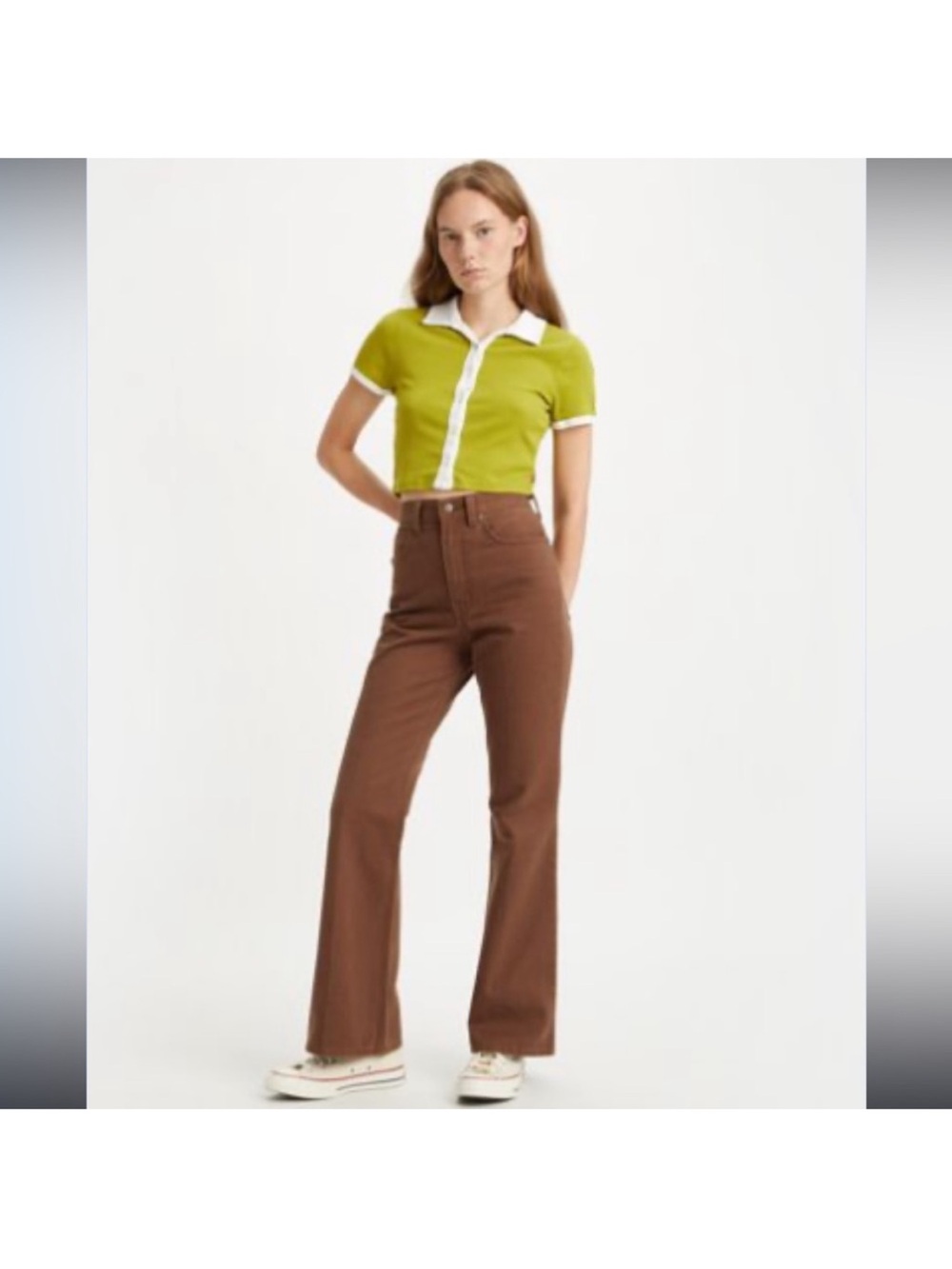 Levi’s Moving On Fudge Brown Flares Denim retro 70s pants 27